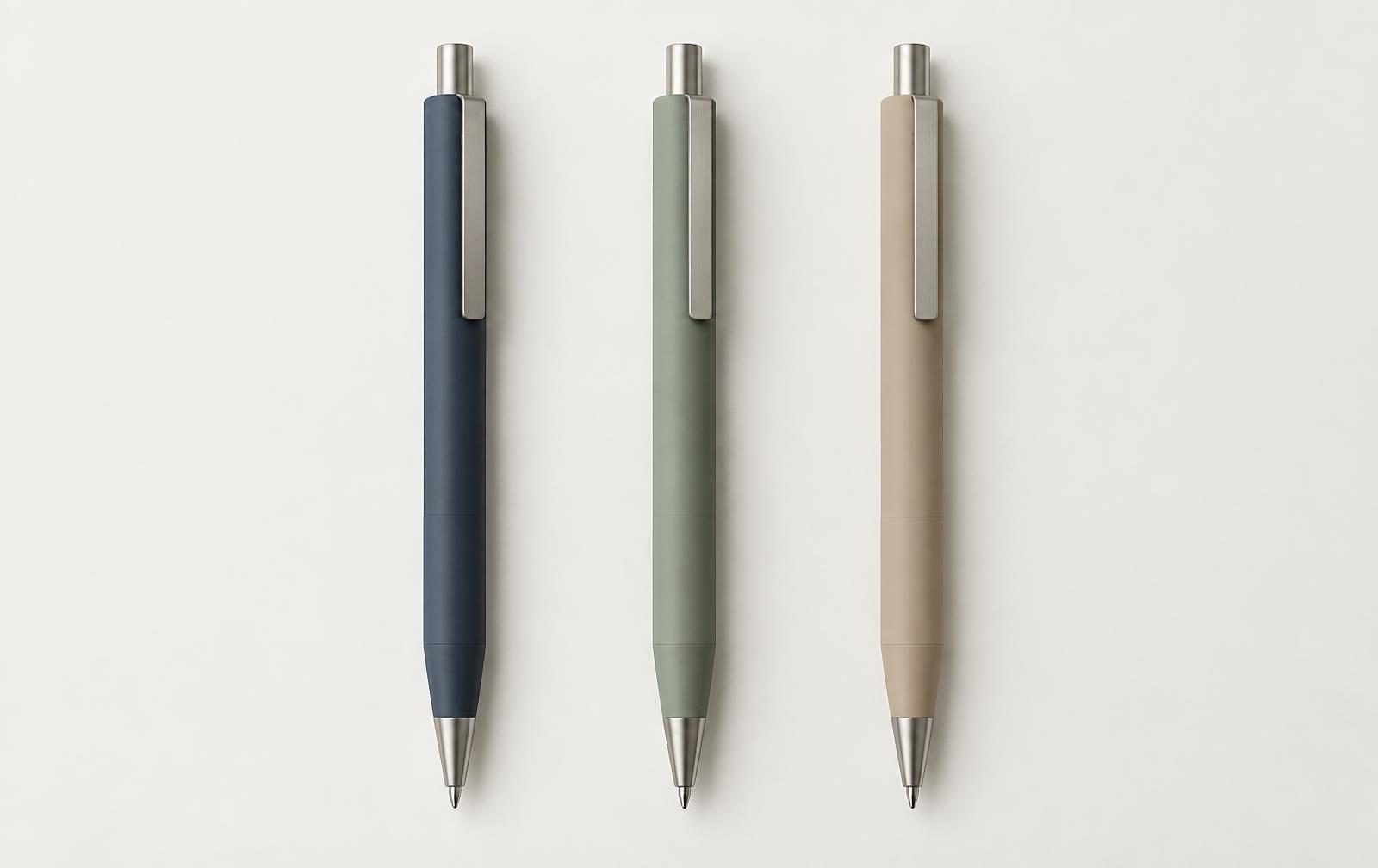 Tre strumenti di scrittura Prodir in finiture diverse